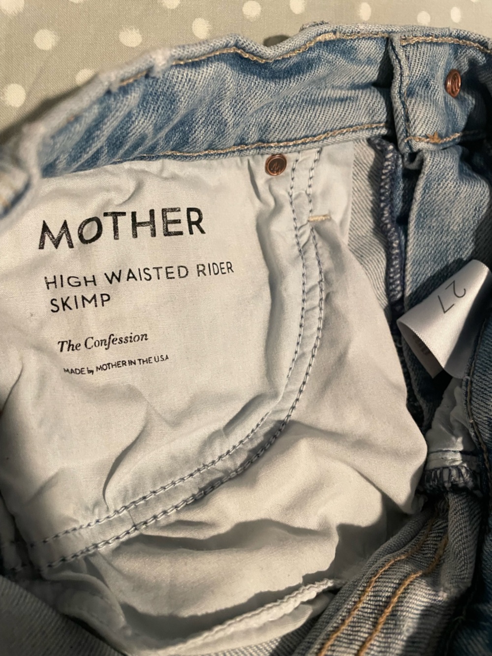 Mother High-Rise Light Wash Distressed Women’s Jeans - Picture 7 of 7